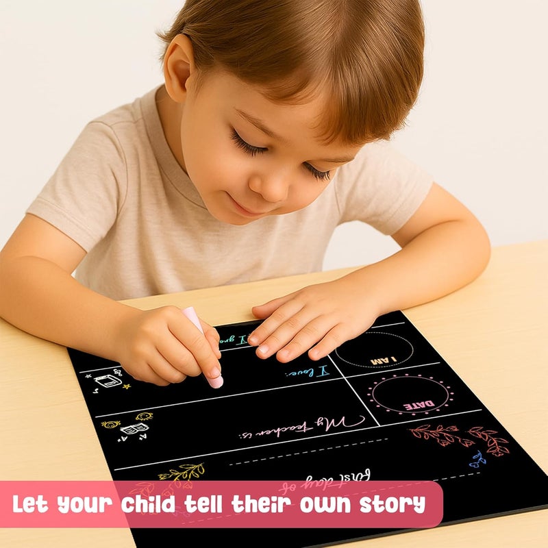 Musemory First and Last Day of School Chalkboard Sign for Kids, Reusable School Photo Prop with Chalk Surface, First Day of Kindergarten Preschool Board, Back to School Sign - Image 4